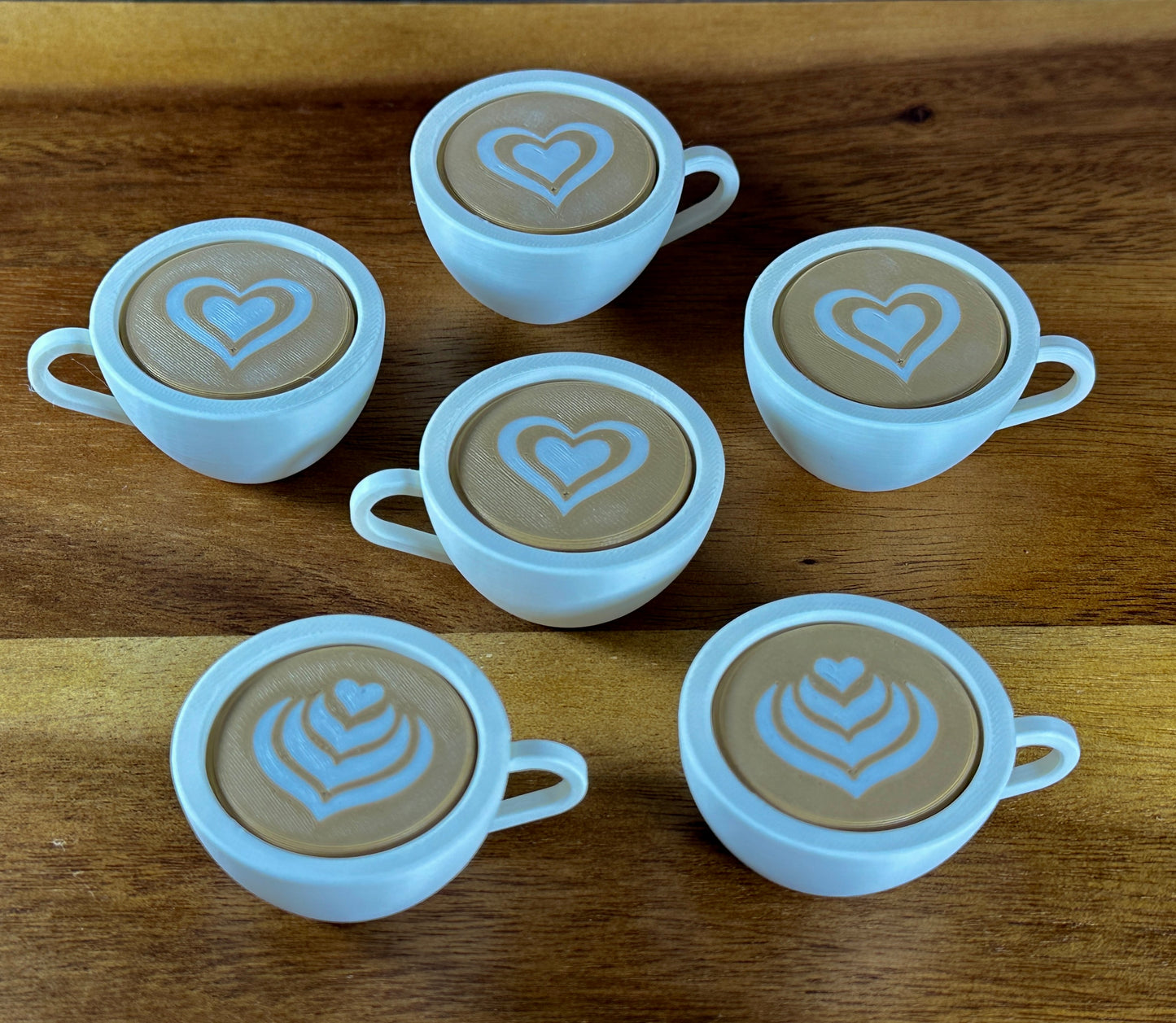 3D Printed Coffee Cup Fidget Clickers – Latte Art Edition | Teacher’s Treasure Gifts