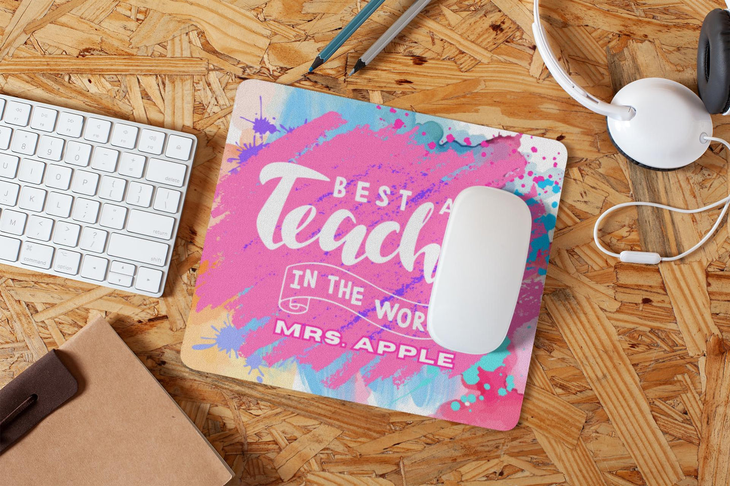 Art Teacher Mouse Pad: Colorful Desk Accessory, Educator Gift
