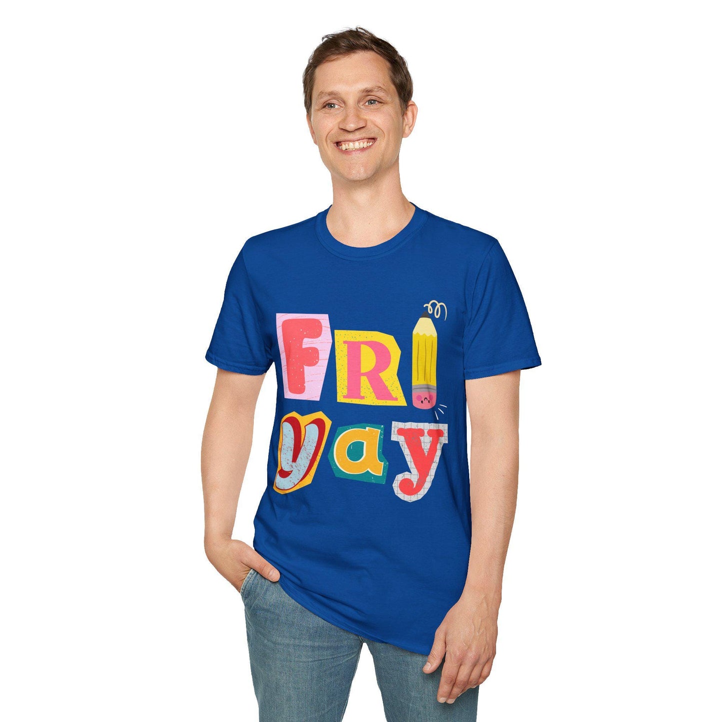 Colorful Friday Graphic Tee: Unisex Softstyle Cotton T-Shirt