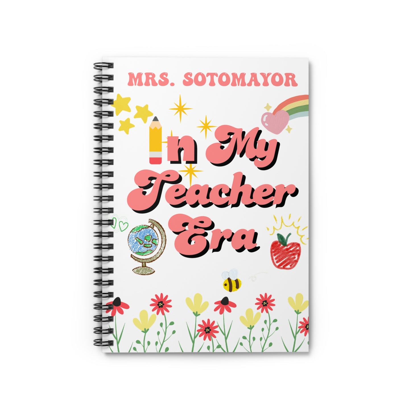 Personalized Teacher Era Spiral Notebook