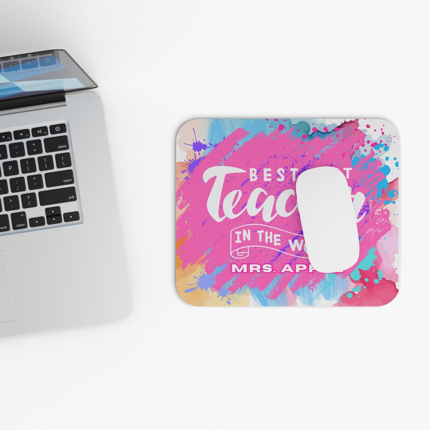 Art Teacher Mouse Pad: Colorful Desk Accessory, Educator Gift