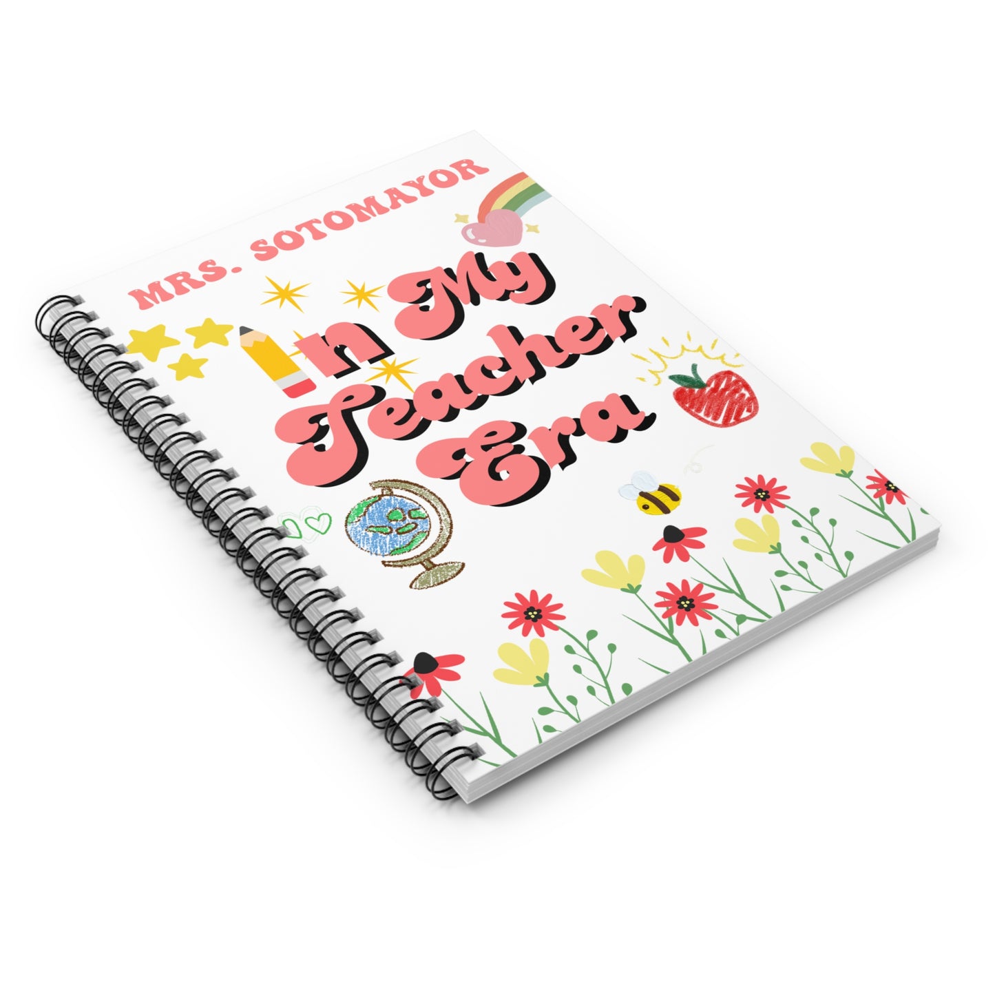 Personalized Teacher Era Spiral Notebook
