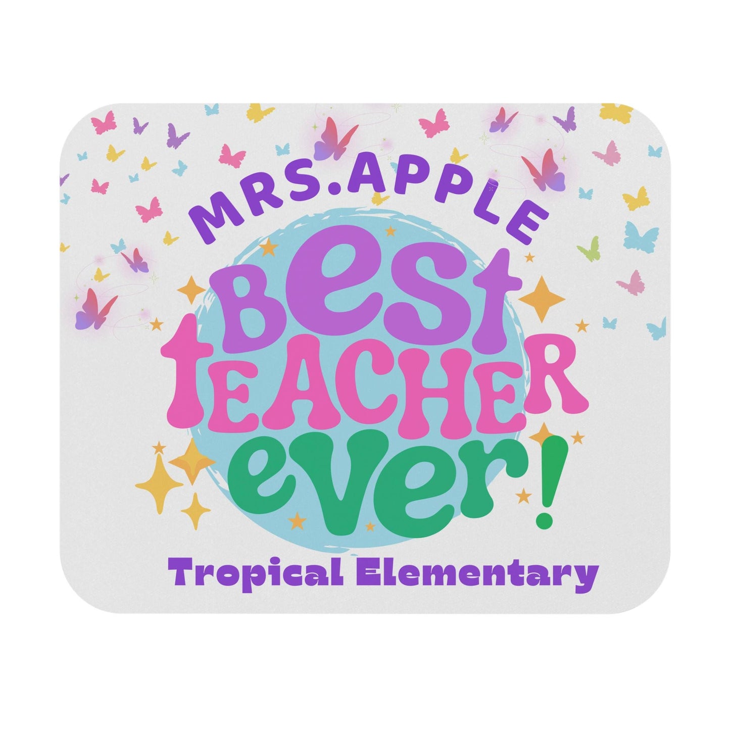 Colorful Teacher Mouse Pad: Teacher Appreciation Gift