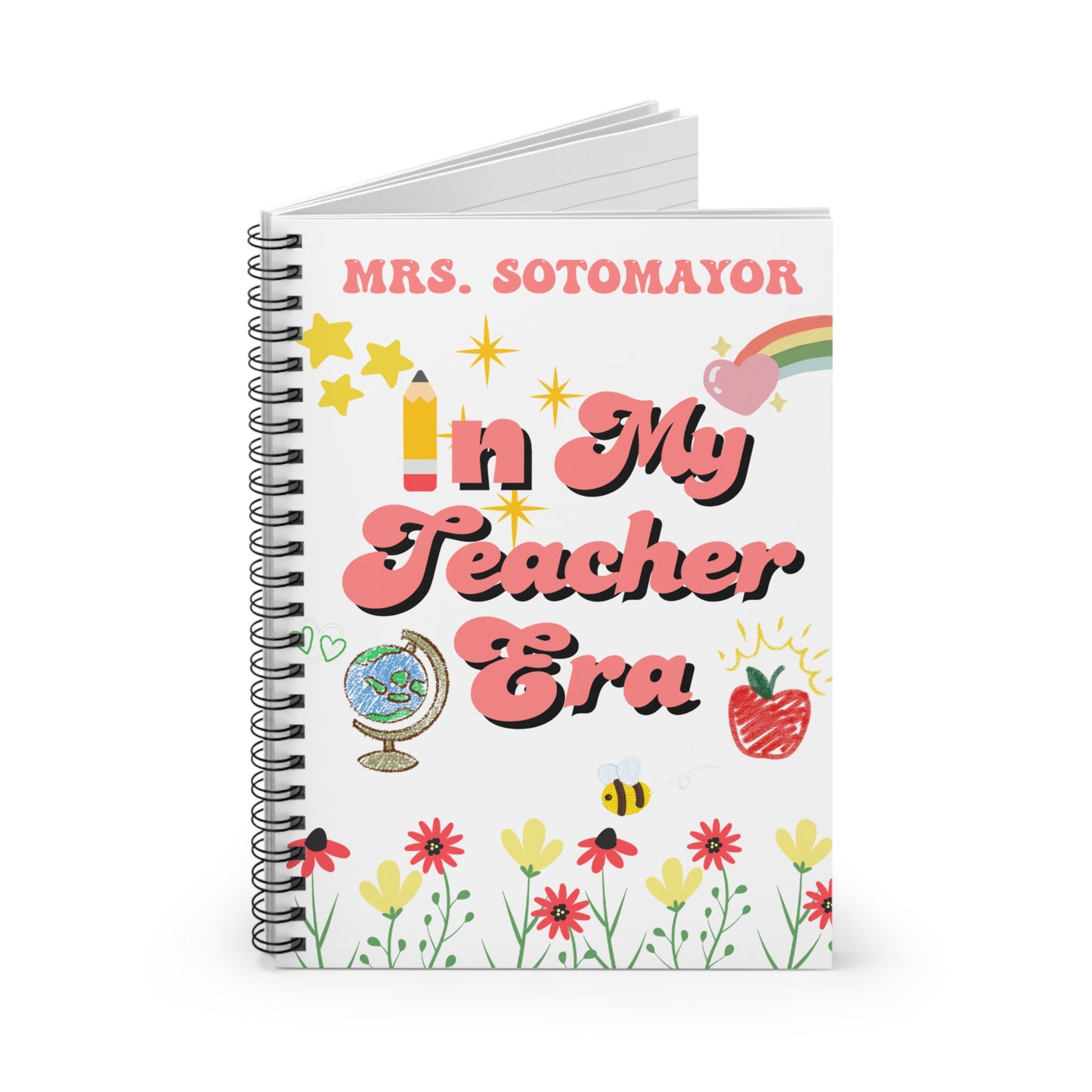 Personalized Teacher Era Spiral Notebook