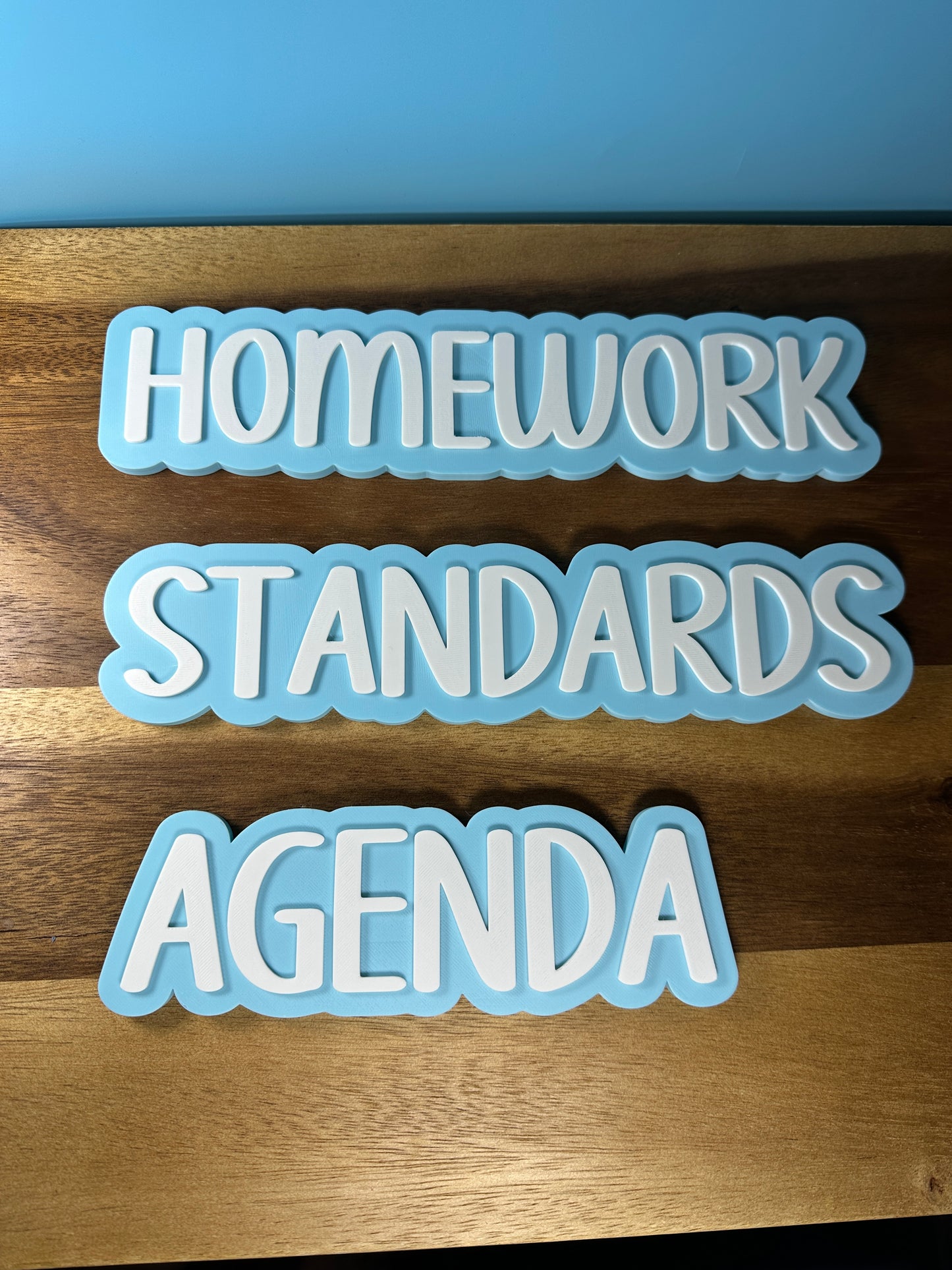 Magnetic Classroom Header Signs – “Homework,” “Agenda,” & “Standards” – Custom Colors – Teacher Whiteboard Magnets by Teacher’s Treasures